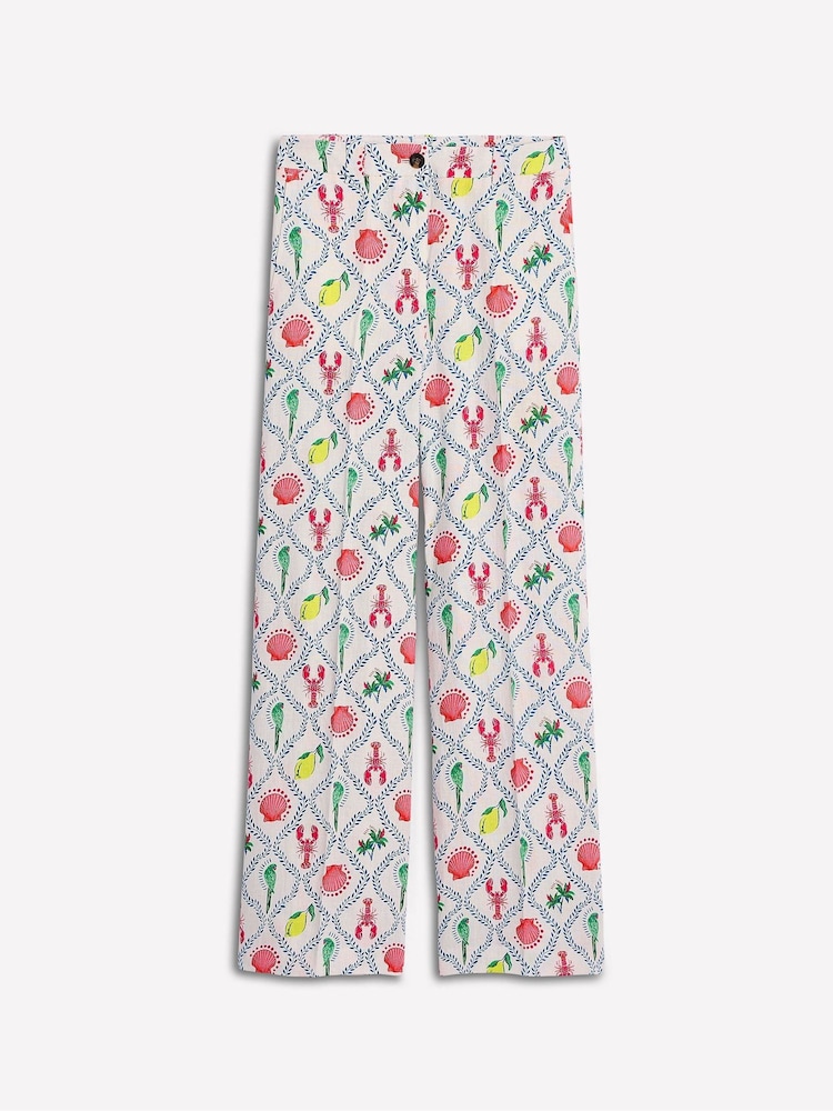 Boden Ivory 100% Cotton Westbourne Linen Trousers - Image 7 of 7