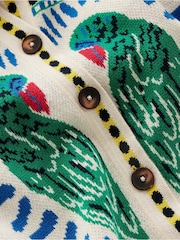 Boden Cream Jacquard Knitted Shacket - Image 7 of 7