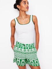Boden Green Westbourne 100% Linen Shorts - Image 1 of 5