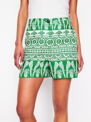Boden Green Westbourne 100% Linen Shorts - Image 4 of 5