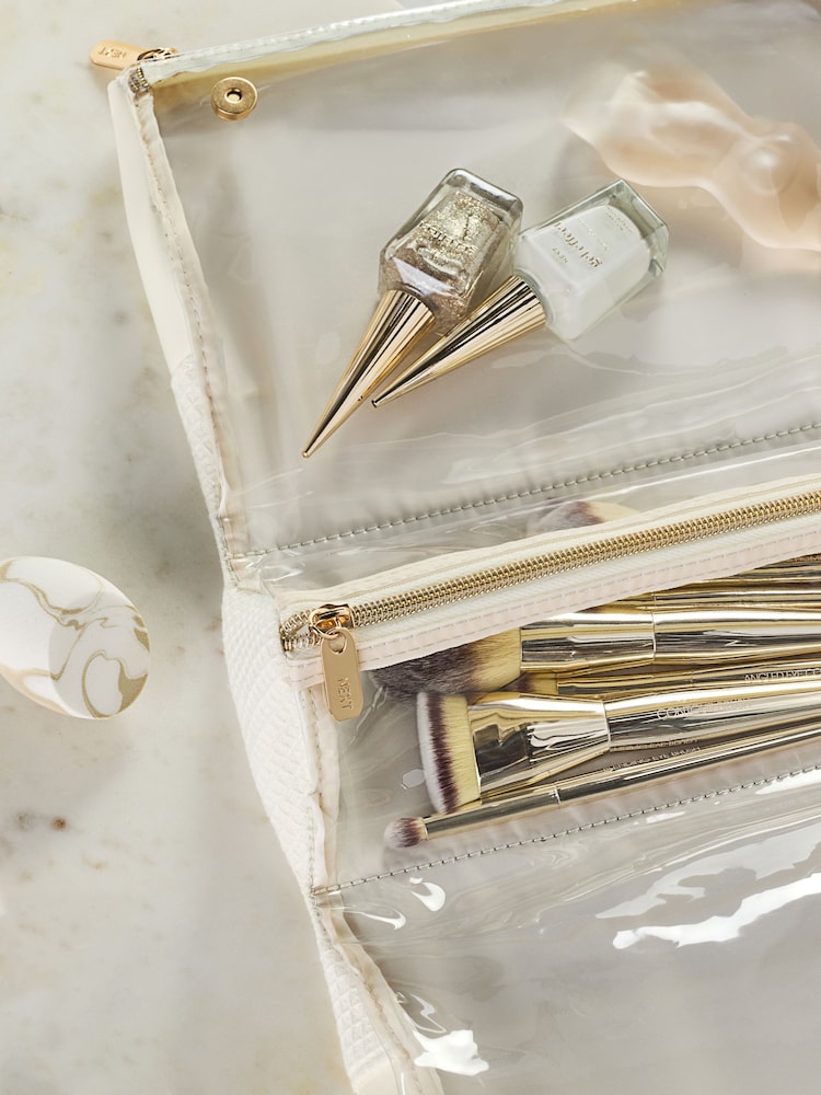 Faux Leather Foldable Make-Up Bag - Image 3 of 3