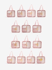 Set of 4 Pink Alphabet Make Up Bags - Image 5 of 5