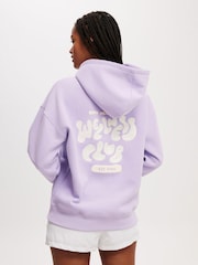 Cotton On Light Purple Plush Premium Graphic Hoodie - Image 1 of 4