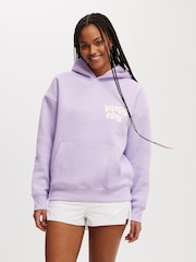 Cotton On Light Purple Plush Premium Graphic Hoodie - Image 3 of 4