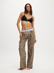 Cotton On Animal Boyfriend Wide Leg Boxer Trousers - Image 1 of 5