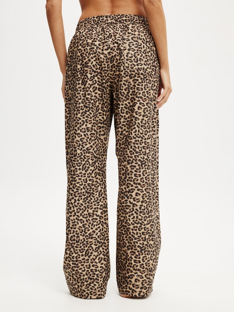 Cotton On Animal Boyfriend Wide Leg Boxer Trousers - Image 2 of 5