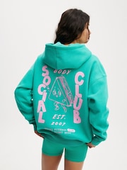 Cotton On Green Plush Premium Graphic Hoodie - Image 1 of 4