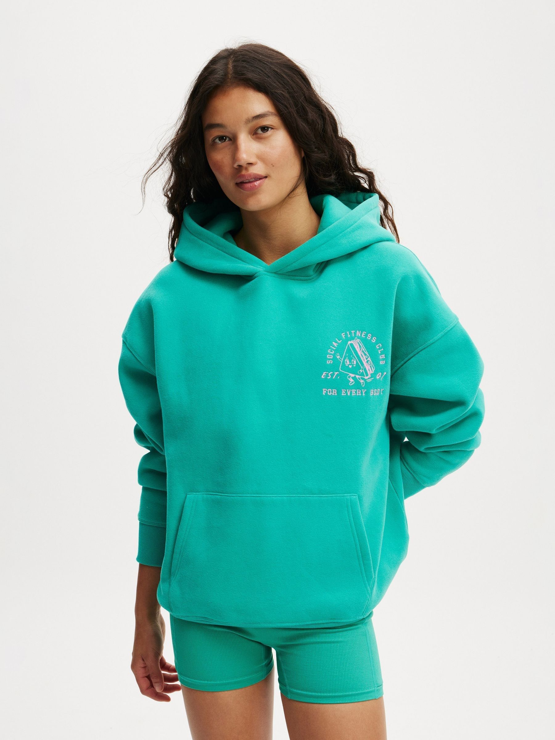 Buy Cotton On Green Plush Premium Graphic Hoodie from Next USA
