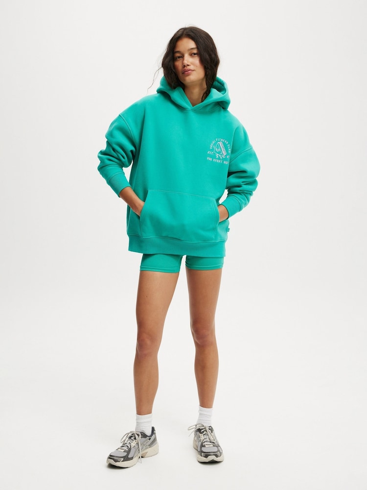 Cotton On Green Plush Premium Graphic Hoodie - Image 4 of 4