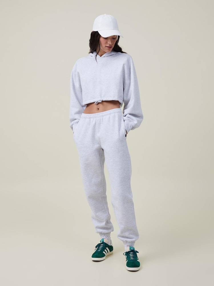siva - Plišaste športne hlače za prosti čas Cotton On Essential - Slika 6 iz 6