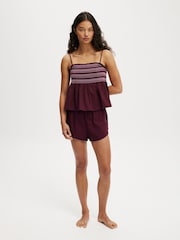 ارجوانى - Cotton On Shirred Woven Sleep Set - صورة 2 من 4