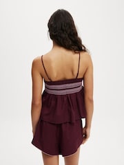 ارجوانى - Cotton On Shirred Woven Sleep Set - صورة 3 من 4