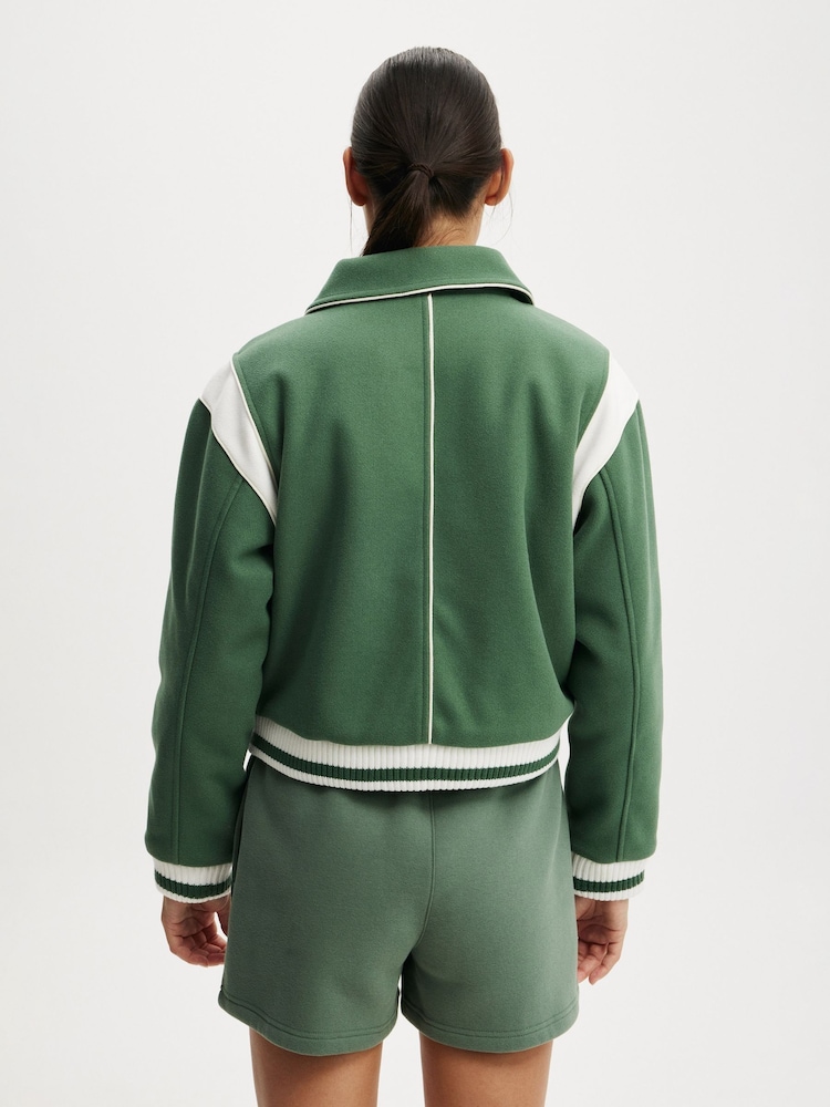Cotton On Green On Field Panelled Bomber Jacket - Image 2 of 5