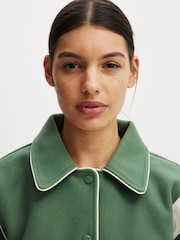 Cotton On Green On Field Panelled Bomber Jacket - Image 4 of 5