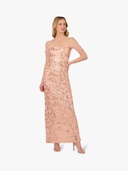 Adrianna Papell Pink Papell Studio Sequin Embroidery Gown - Image 1 of 6