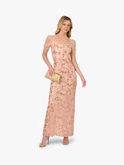 Adrianna Papell Pink Papell Studio Sequin Embroidery Gown - Image 2 of 6