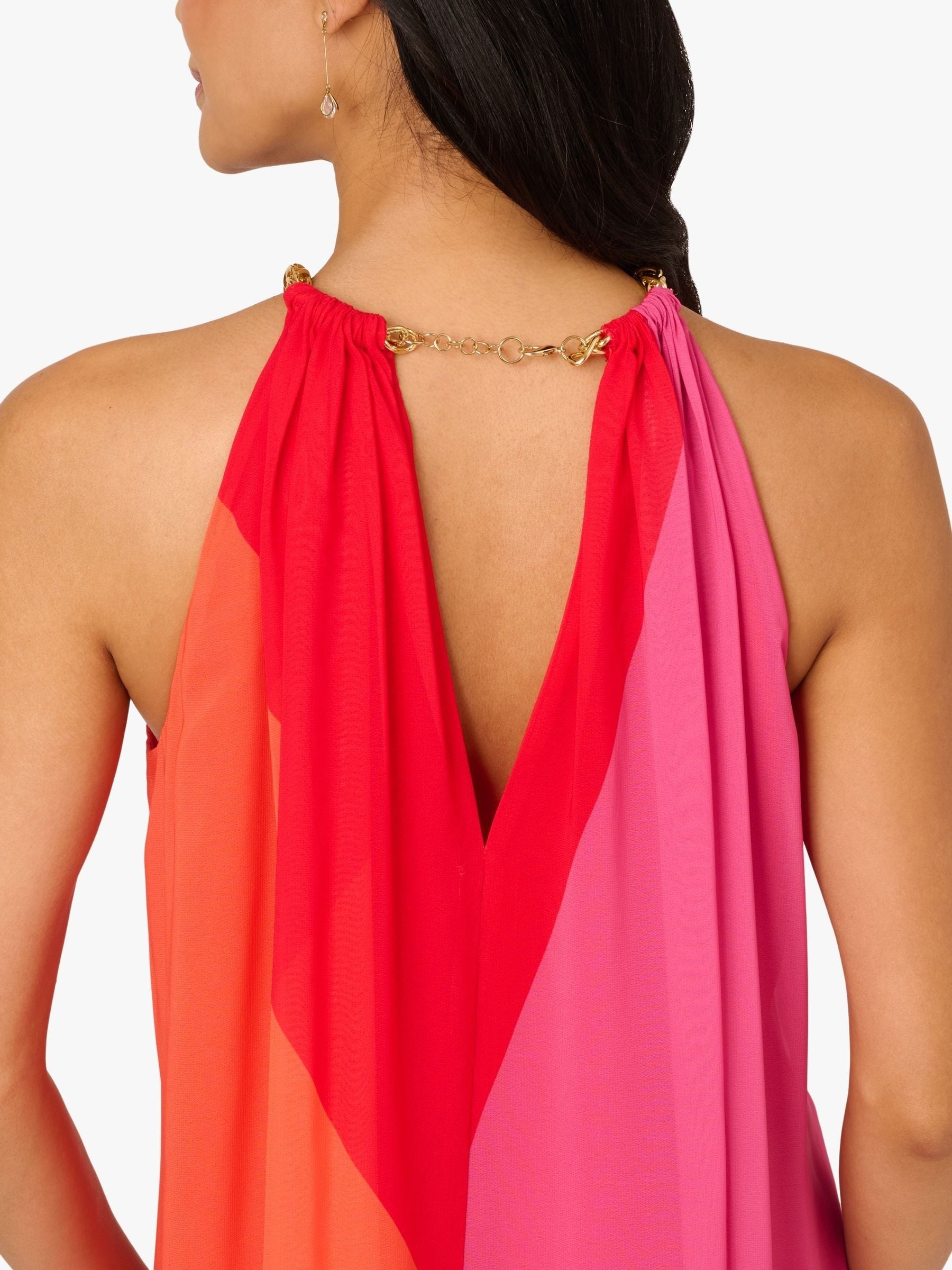 【海外限定】AdriannaPapell ドレス☆Red Color Block Chiffon D Buy Adrianna Papell Red Color Block Chiffon Dress from the