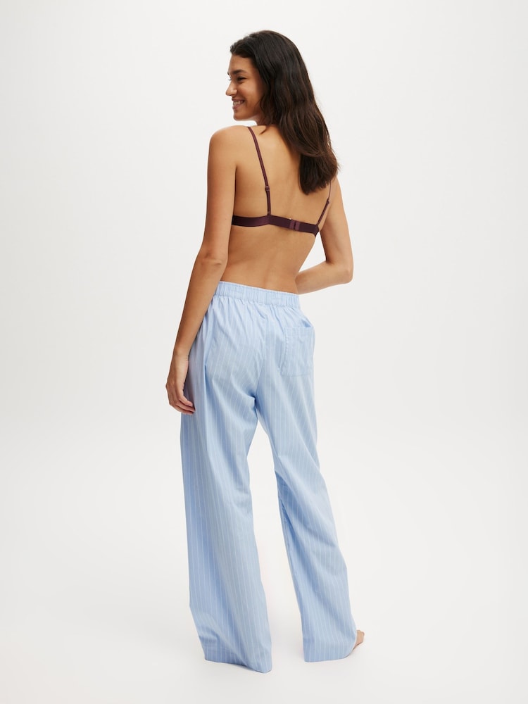 Cotton On Blue Boyfriend Wide Leg Boxer Trousers - Image 2 of 5