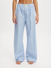 Cotton On Blue Boyfriend Wide Leg Boxer Trousers - Image 3 of 5