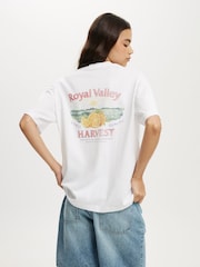 Cotton On White The Boxy Graphic 100% Cotton T-Shirt - Image 2 of 4