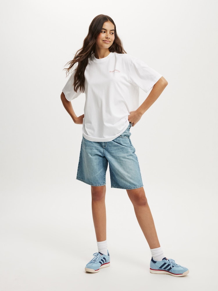 Cotton On White Boxy Graphic Print T-Shirt - Image 3 of 4