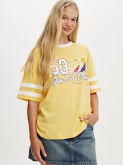 Cotton On Yellow The Boxy Graphic 100% Cotton T-Shirt - Image 1 of 4