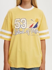 Cotton On Yellow The Boxy Graphic 100% Cotton T-Shirt - Image 4 of 4