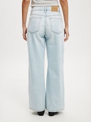 Cotton On Blue Relaxed Wide 100% Cotton Jeans - Image 6 of 6