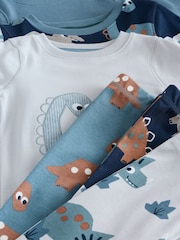 Navy/Grey Dinosaur Snuggle Pyjamas 3 Pack (9mths-8yrs) - Image 7 of 7