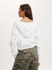 Blanco - Cotton On Zip It Good Hood Knit Cardigan - Imagen 2 de 4