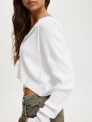 Blanco - Cotton On Zip It Good Hood Knit Cardigan - Imagen 4 de 4