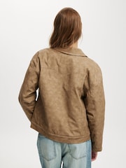 Cotton On Brown River Faux Suede Jacket - Image 2 of 4