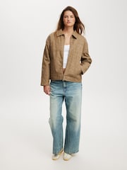 Cotton On Brown River Faux Suede Jacket - Image 4 of 4