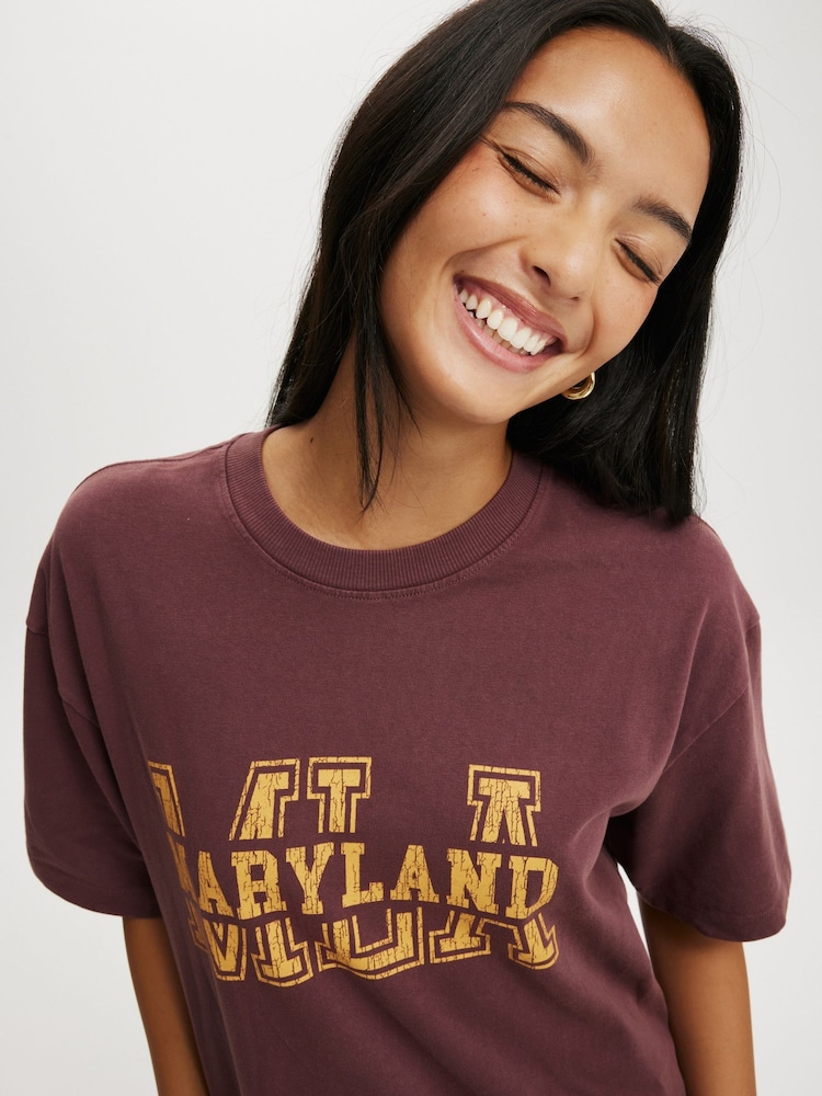 Cotton On Brown The Premium Boxy Graphic 100% Cotton T-Shirt - Image 4 of 4