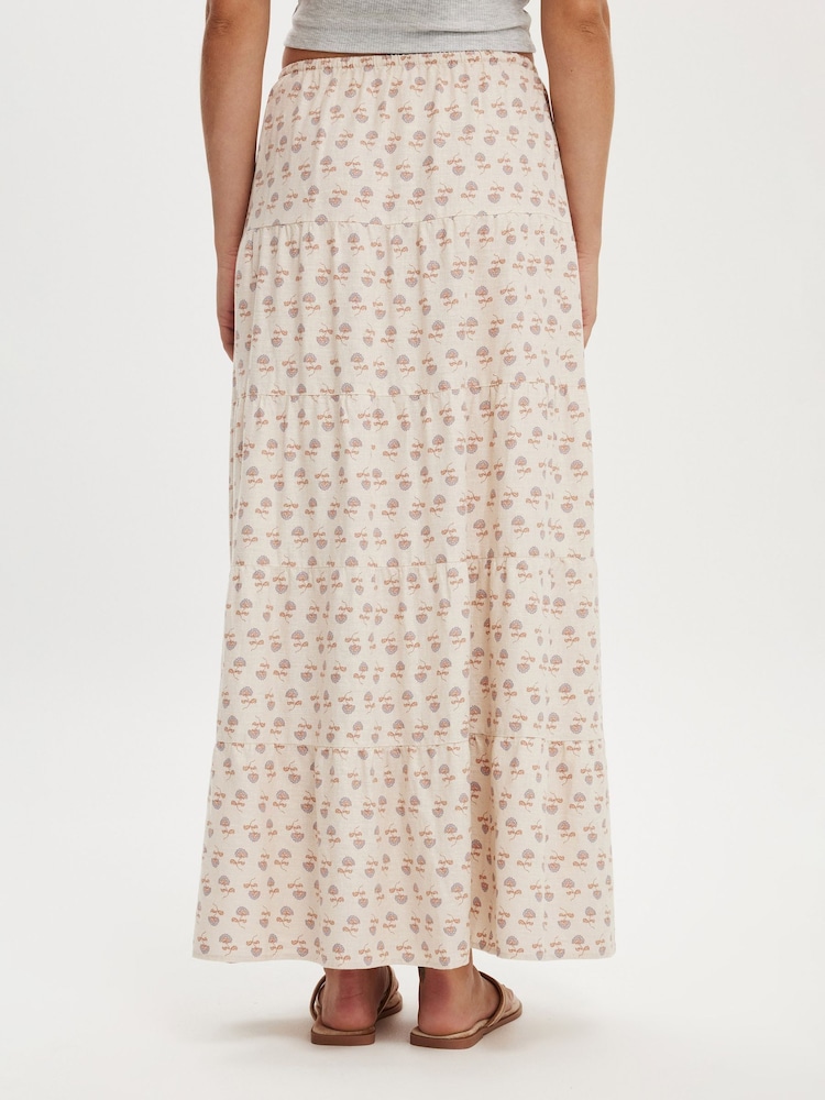 Cotton On Natural Haven Multi Tiered Maxi Skirt - Image 2 of 5 Cotton On Natural Haven Multi Tiered Maxi Skirt - Image 2 of 5