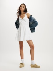 Cotton On White Dakota Mini 100% Cotton Dress - Image 4 of 4