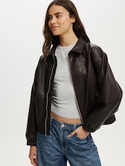 Cotton On Red Kai Bomber Jacket - Image 2 of 4