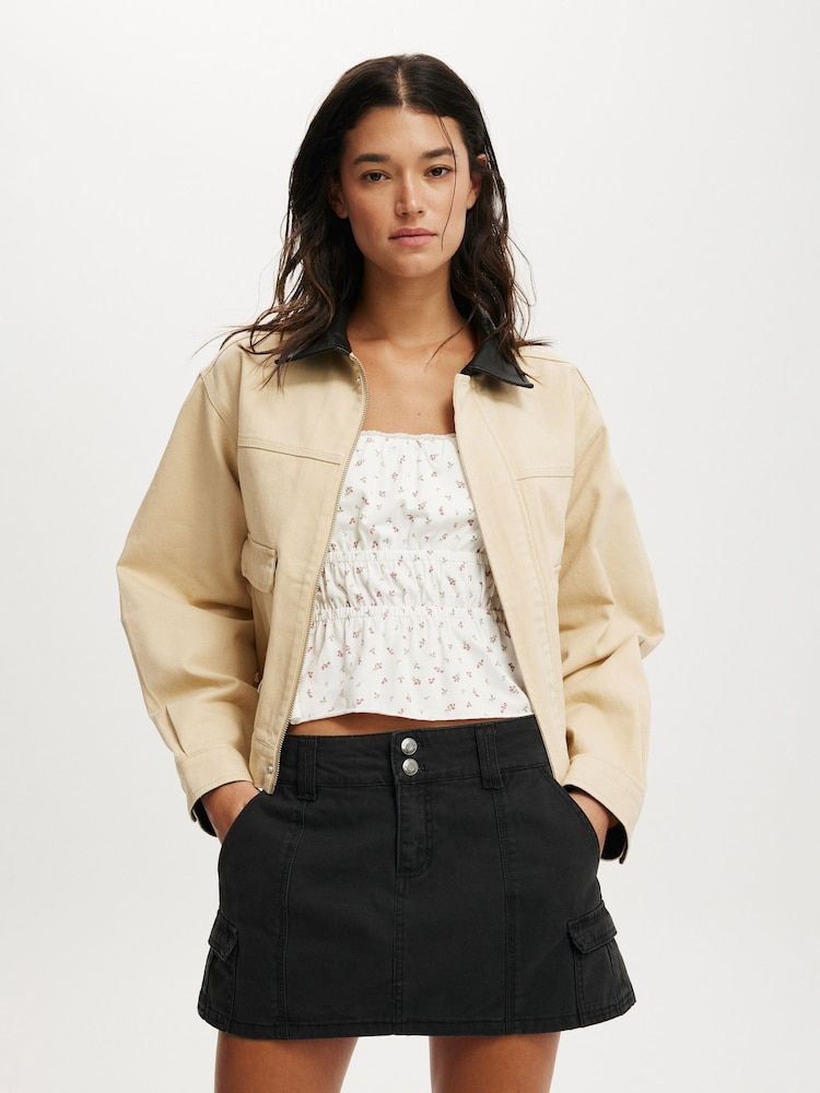 Cotton On Brown Tyler Barn 100% Cotton Jacket - Image 2 of 5 Cotton On Brown Tyler Barn 100% Cotton Jacket - Image 2 of 5