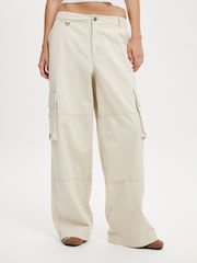 Cotton On Benny Cargo 100% Cotton Trousers - Imagen 1 de 5