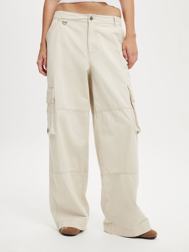 Cotton On Benny Cargo 100% Cotton Trousers - Imagen 1 de 5
