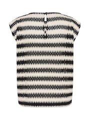 Kaffe KAmolin Crew Neck Short Sleeve 100% Cotton Black T-Shirt - Image 6 of 6