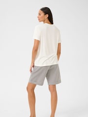 Kaffe KAjulie Short Sleeve Printed White T-Shirt - Image 3 of 6