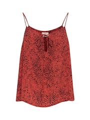 Kaffe Red KAliana V-Neck Sleeveless Camisole - Image 5 of 6