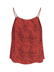 Kaffe Red KAliana V-Neck Sleeveless Camisole - Image 6 of 6