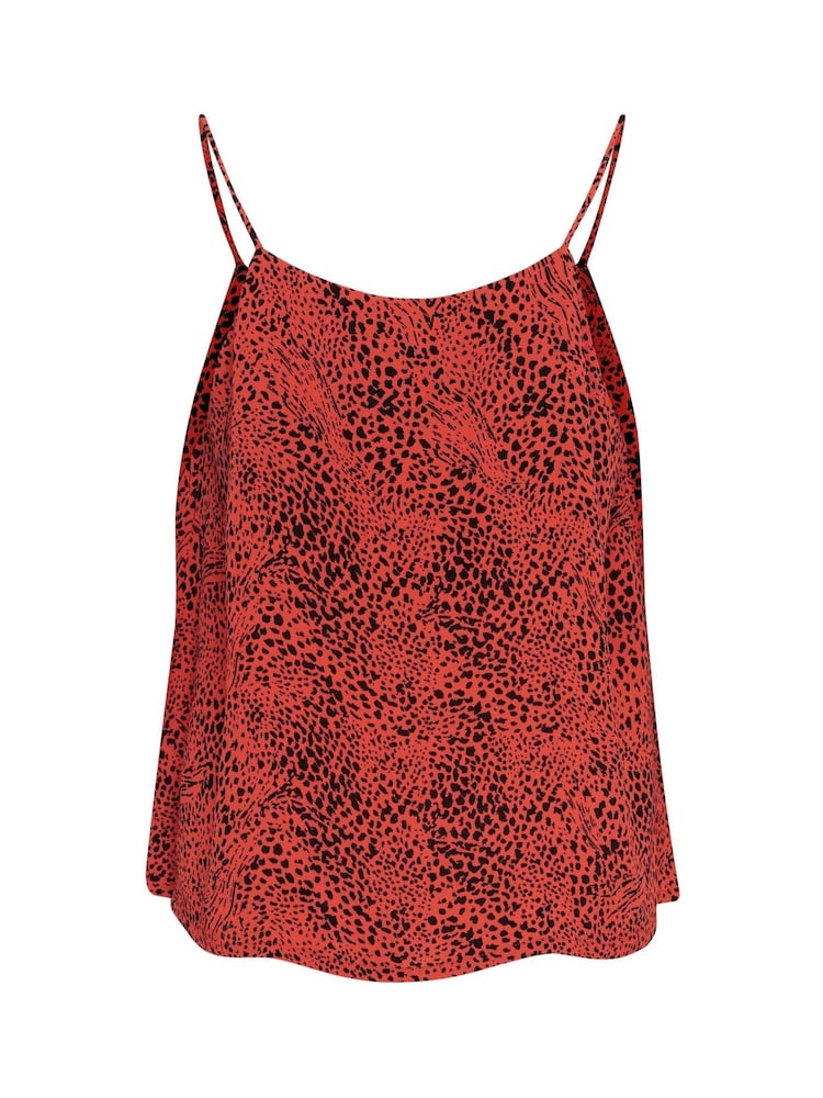 Kaffe Red KAliana V-Neck Sleeveless Camisole - Image 6 of 6