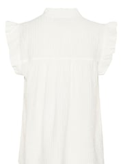 Kaffe KAliany Via V-Neck Sleeveless White Blouse - Image 6 of 6
