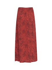 Kaffe Red KAliana Side Split Maxi Skirt - Image 6 of 6