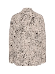 Kaffe Natural KAlisa Long Sleeve Animal Print Jacket - Image 5 of 5