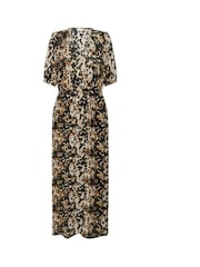 Kaffe Black KAisolde Amber Short Sleeve Maxi Dress - Image 3 of 4