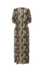 Kaffe Black KAisolde Amber Short Sleeve Maxi Dress - Image 4 of 4